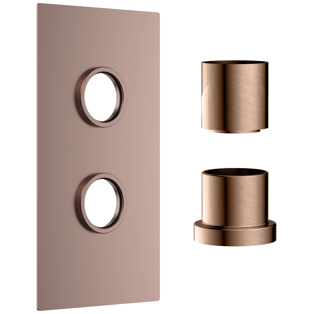 Concealed Plate Brushed Bronze with Sleeve (1 Outlet)