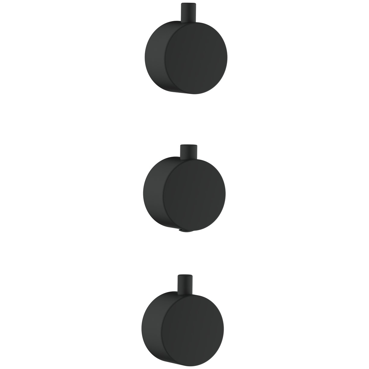 Concealed Plain Handle 3 Pack (1 Thermo 2 Flow) Black