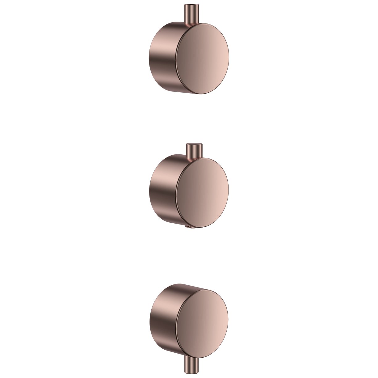 Concealed Plain Handle 3 Pack (1 Thermo 2 Flow) Brushed Bronze