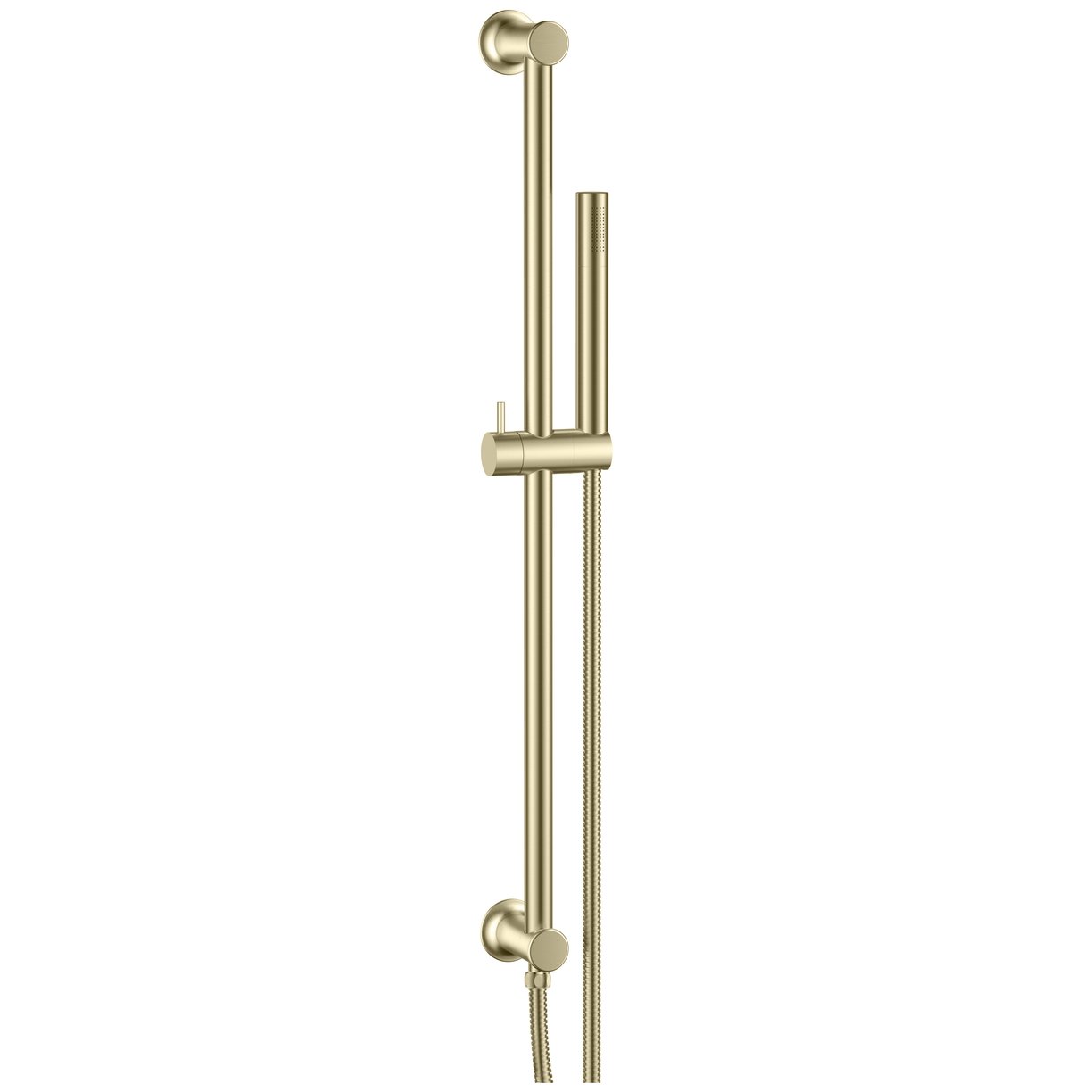 Riser Rail & Handset inc. Hoses Brushed Brass