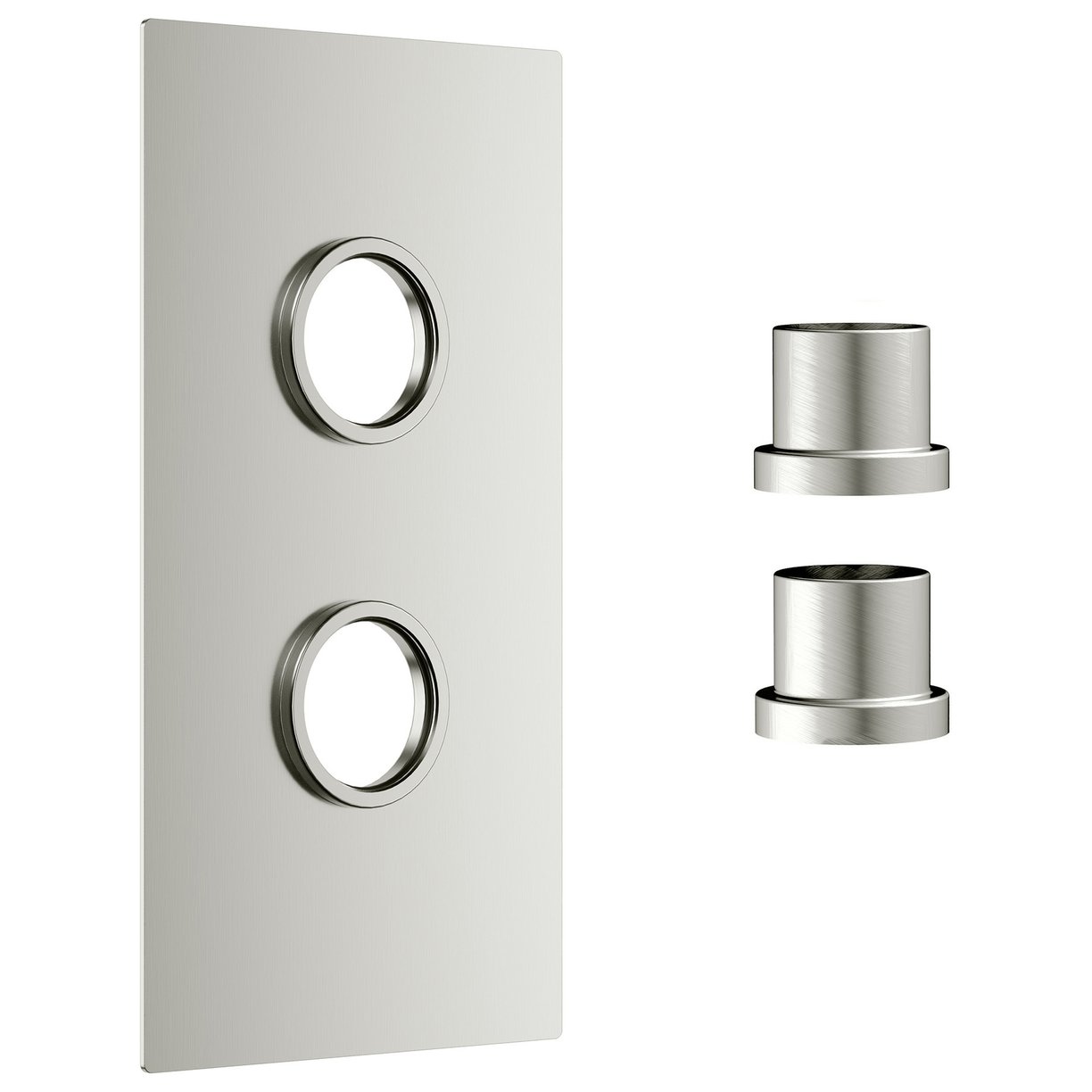 Concealed Plate with Sleeve Br Nickel ( 2 Outlets)