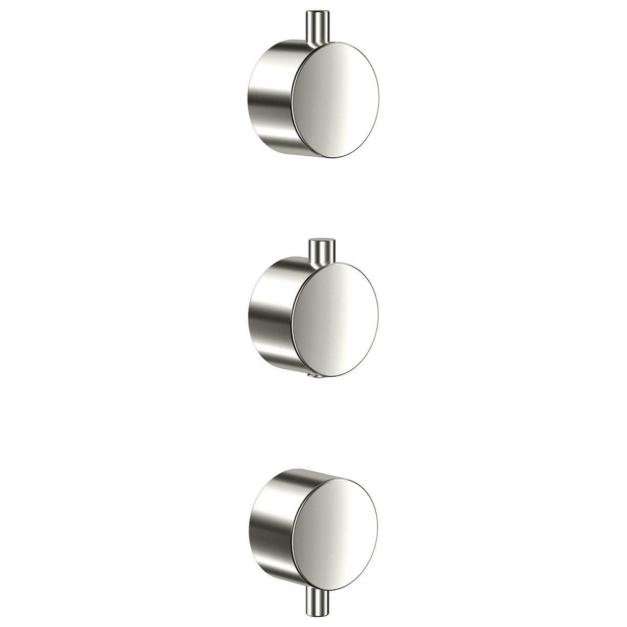 Concealed Plain Handle 3 Pack (1 Thermo 2 Flow) Brushed Nickel