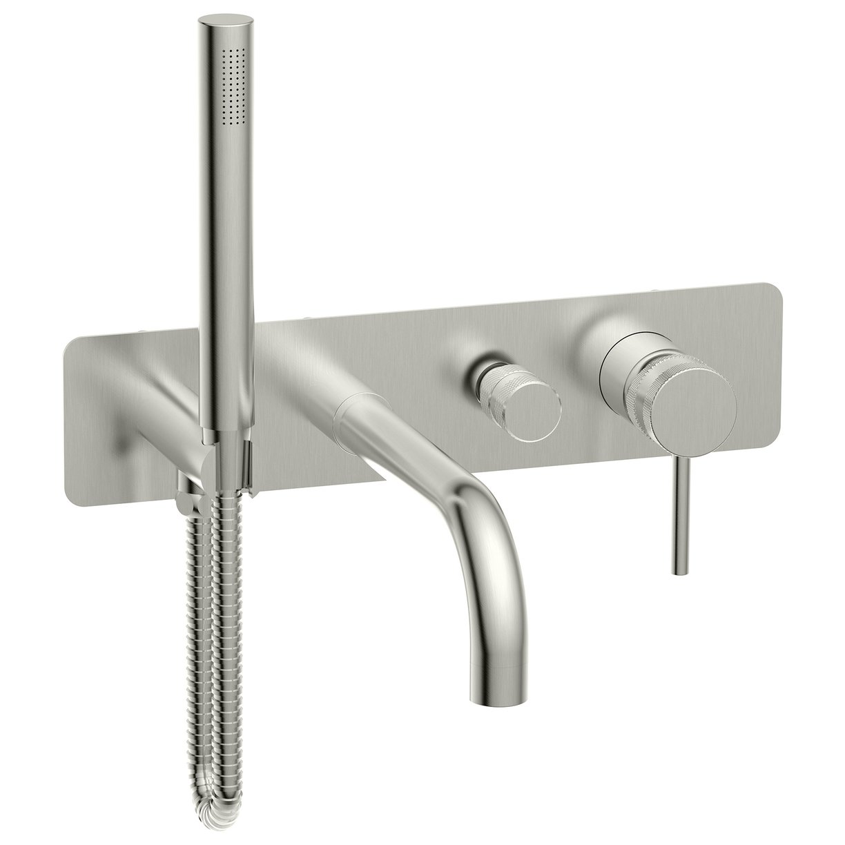 CORE Wall Mounted Bath Shower Mixer Brushed Nickel