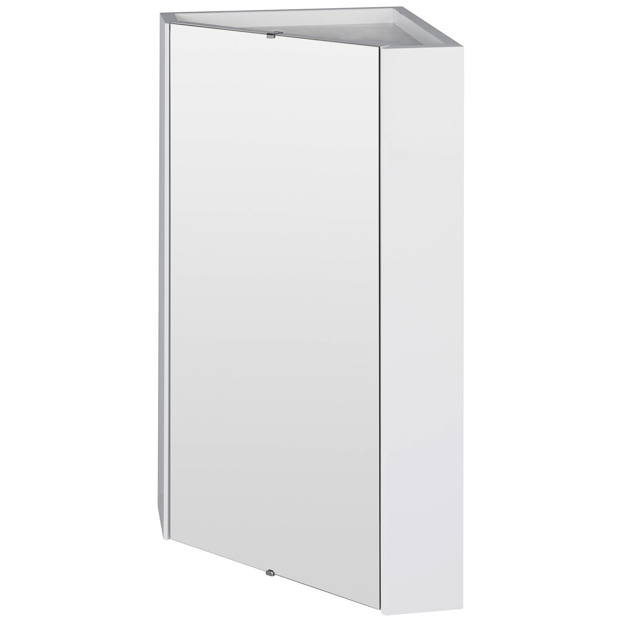 Corner Mirror Cabinet - Gloss White