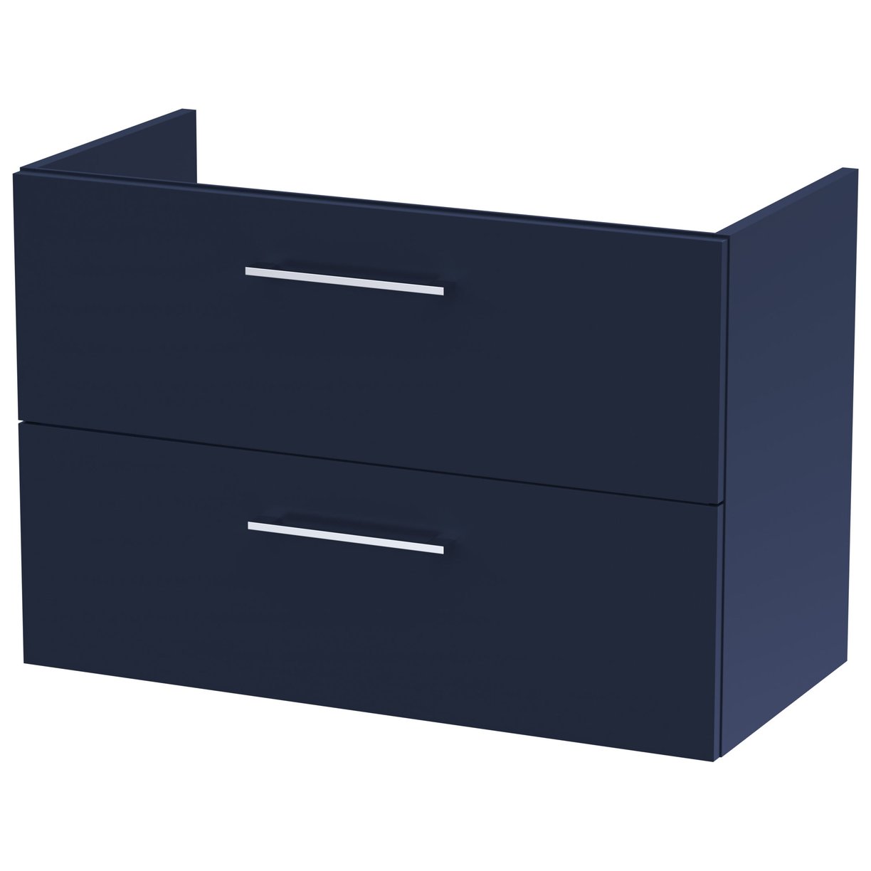 800mm 2-Drawer Wall Hung Unit - Indigo Blue