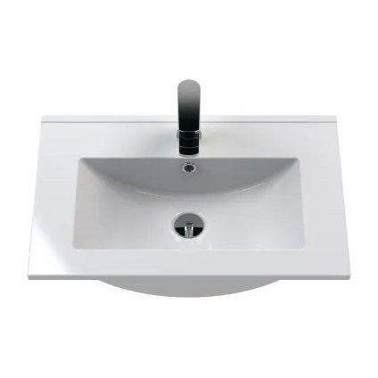600mm Minimalist Basin 1Th - White