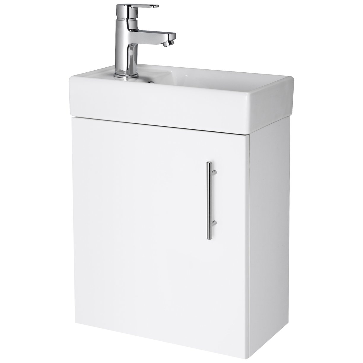 400mm W/H Minimalist Compact Unit & Basin - Gloss White