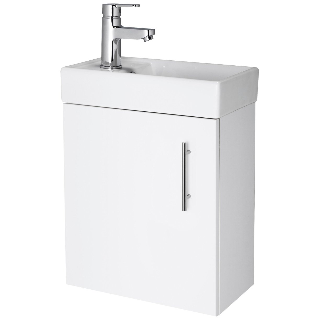 400mm W/H Minimalist Compact Unit & Basin - Gloss White