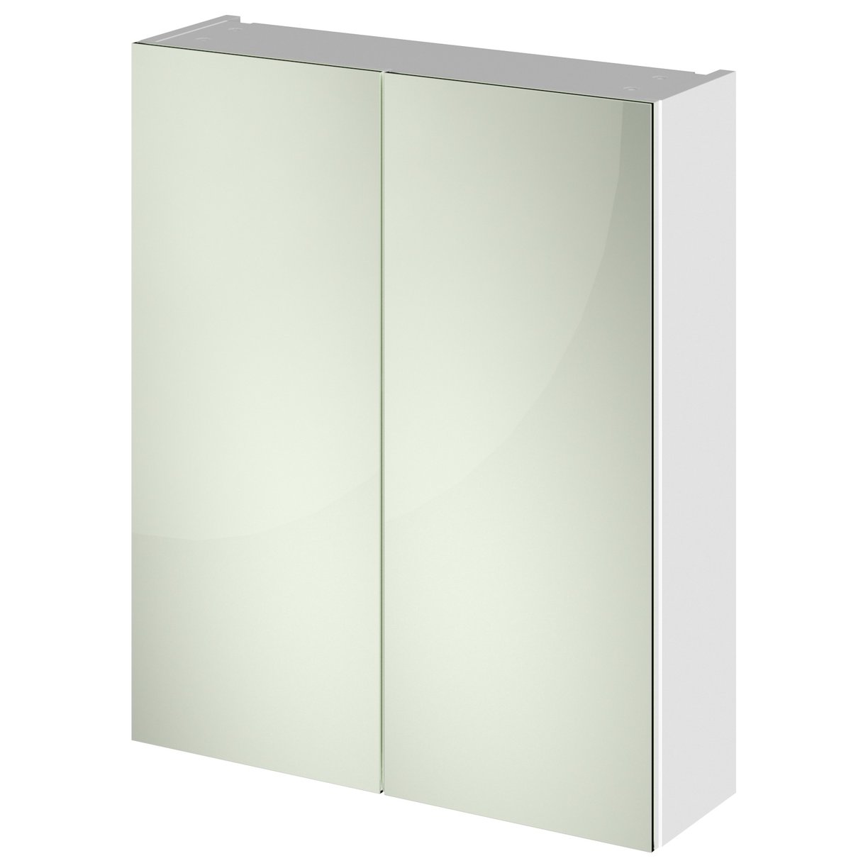 600mm Mirror Unit (50/50) - Gloss White