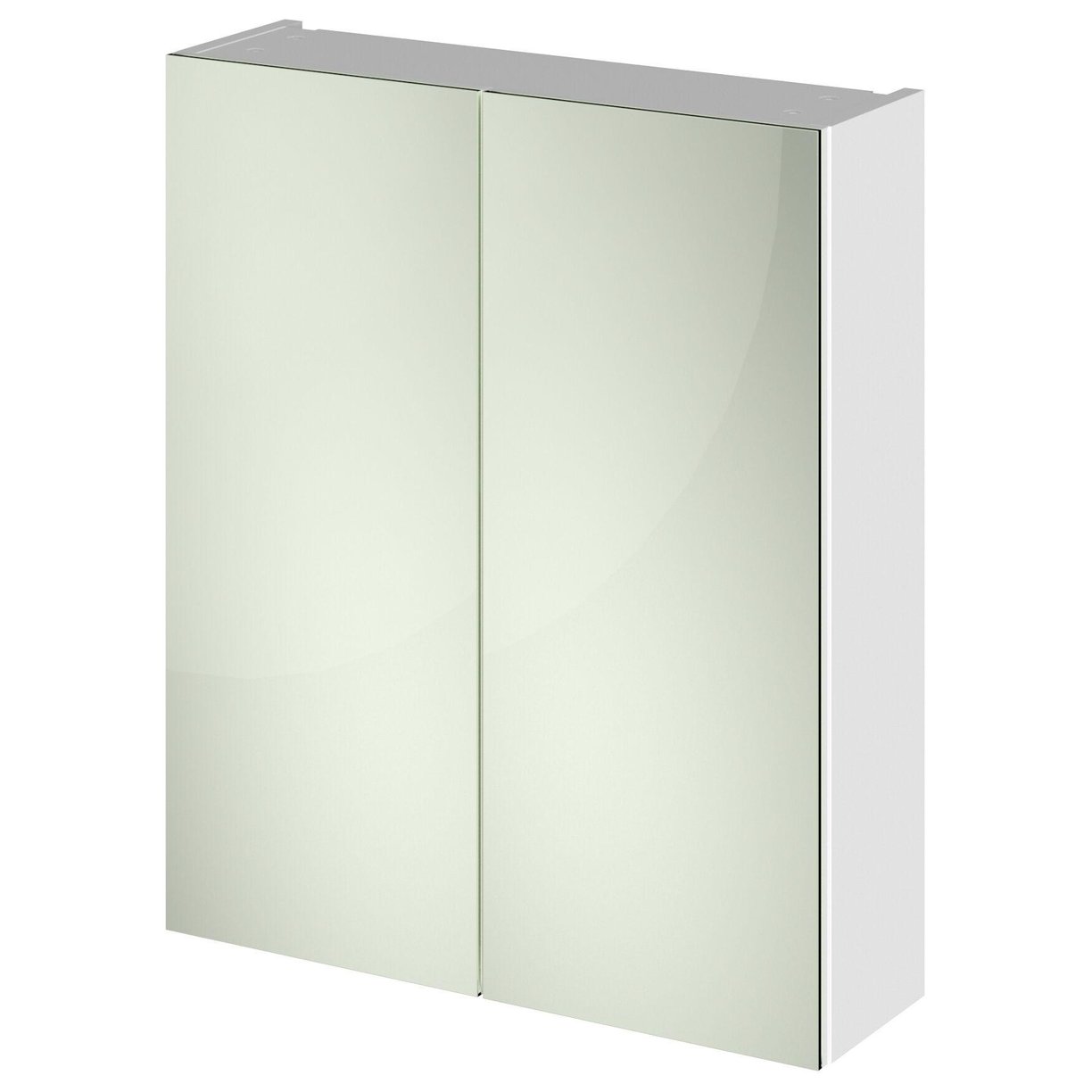 600mm Mirror Unit (50/50) - Gloss White