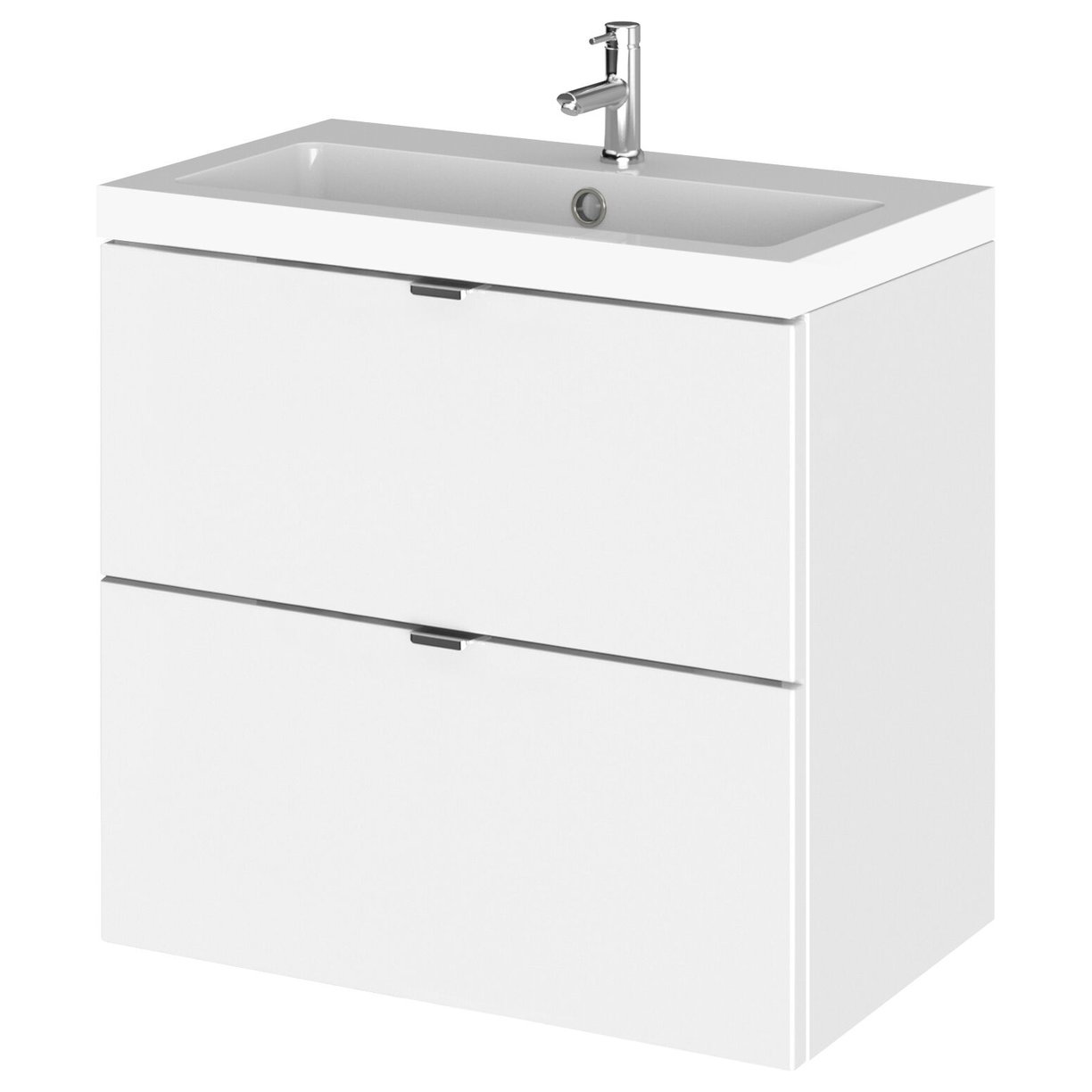 600 2-Drawer Wall Hung Unit - Gloss White