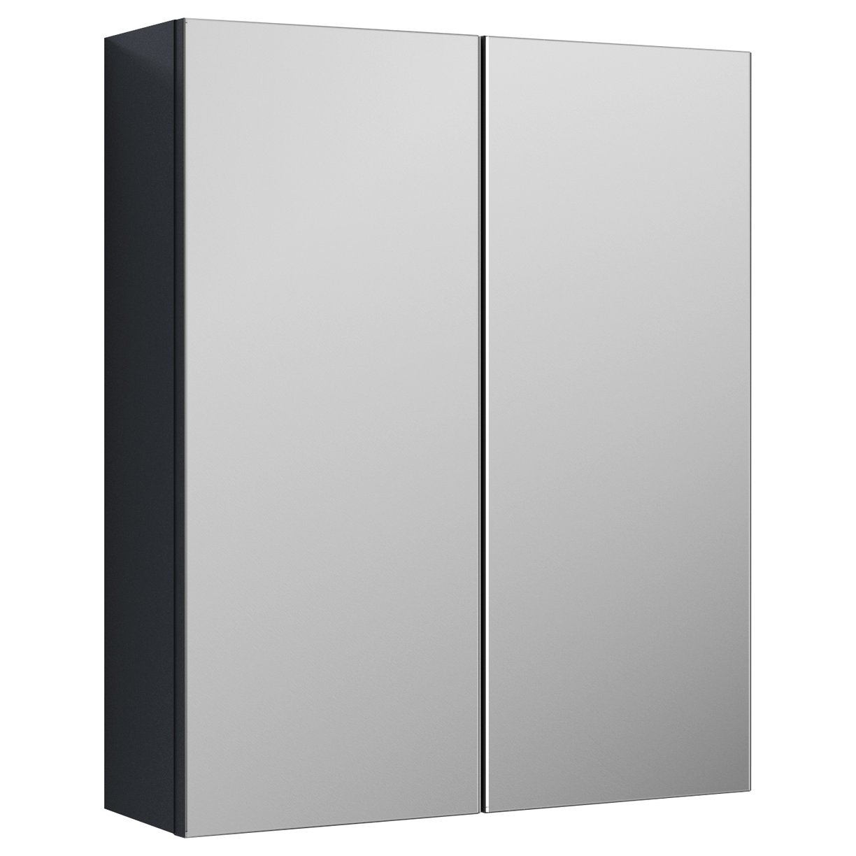600mm Mirror Unit (50/50) - Satin Soft Black