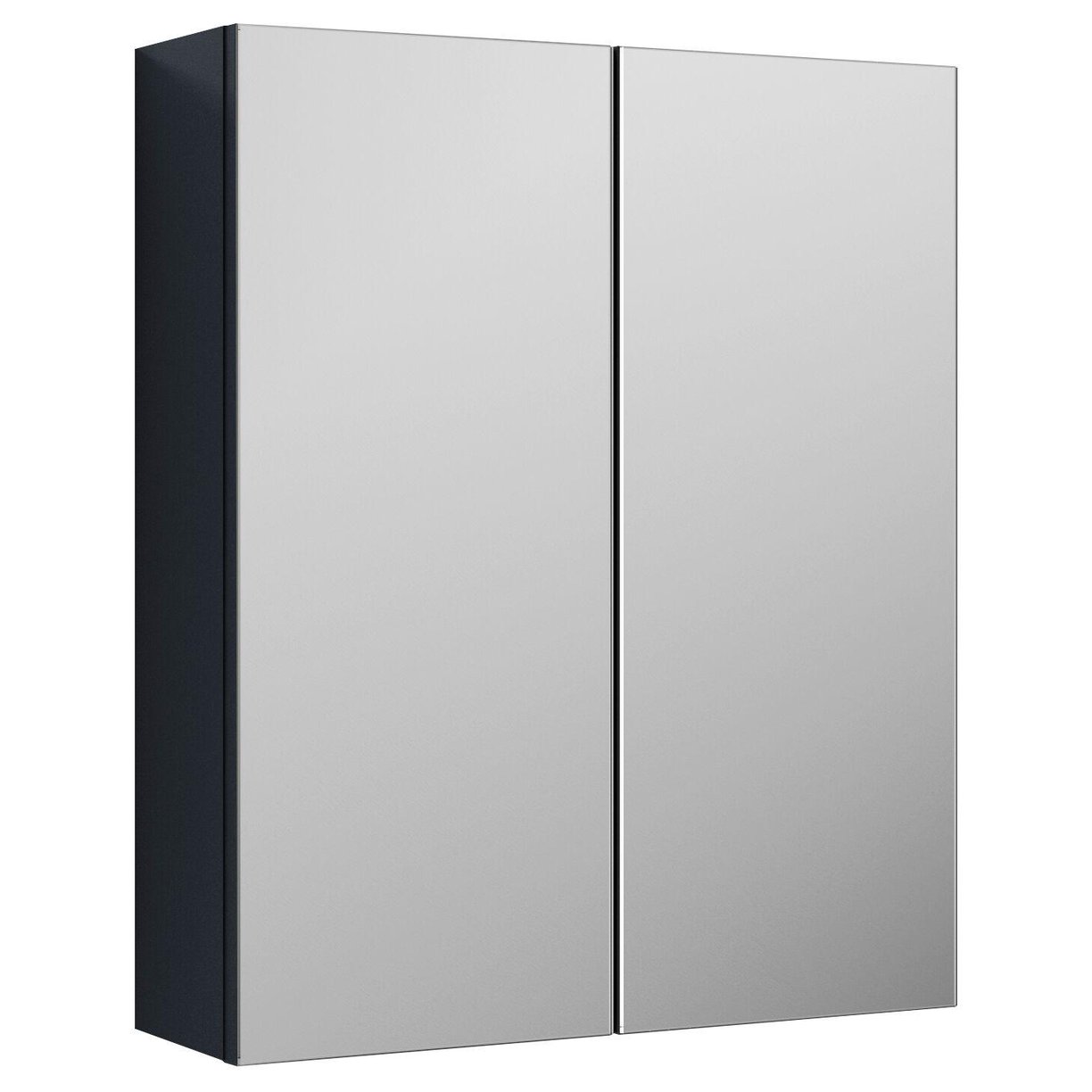600mm Mirror Unit (50/50) - Satin Soft Black