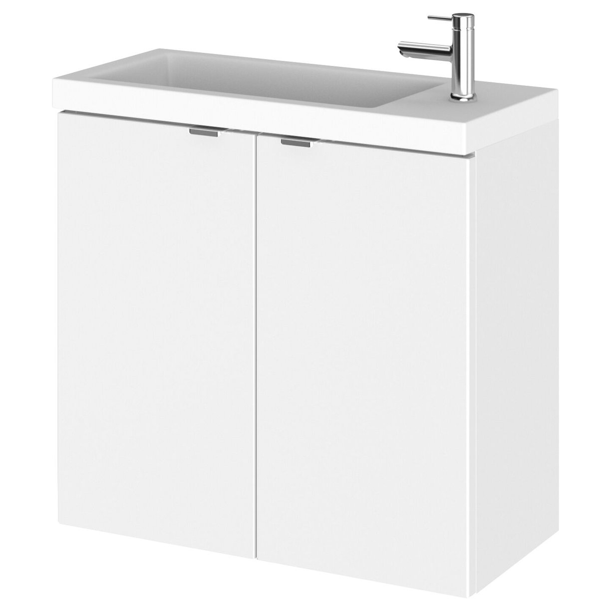 600 2-Door Wall Hung Unit - Gloss White