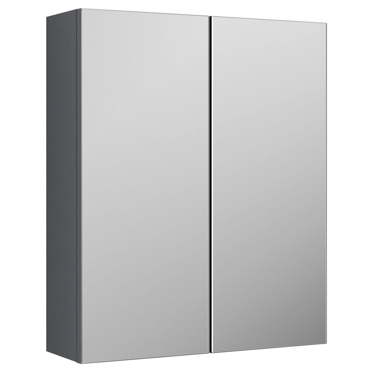 600mm Mirror Unit (50/50) - Satin Grey