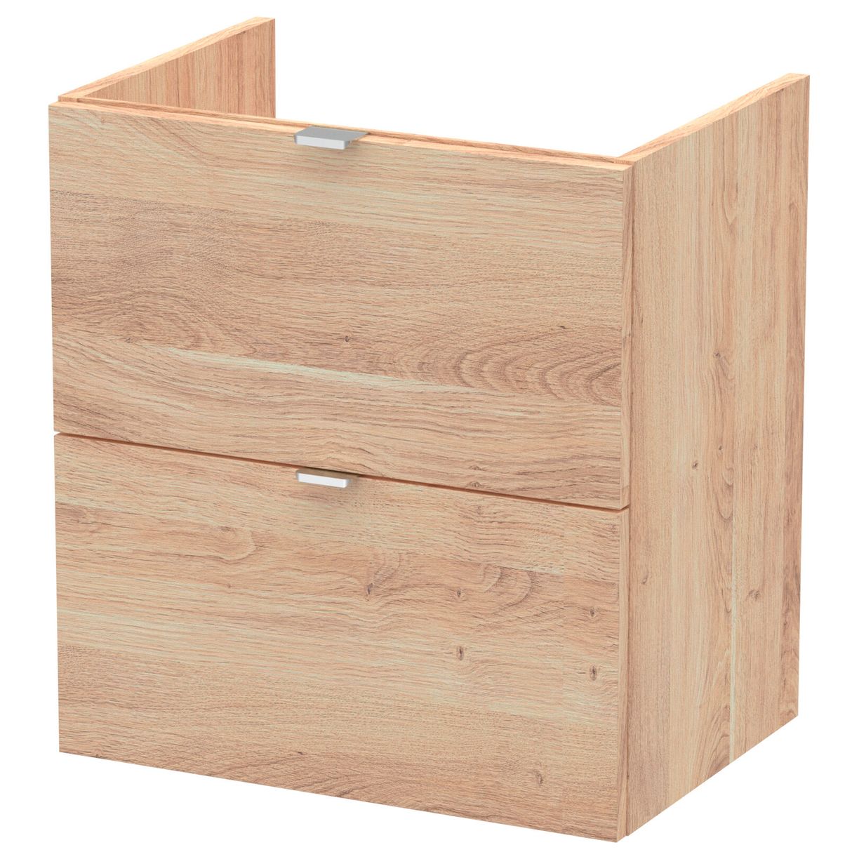 500 2-Drawer Wall Hung Unit (355Mm) - Bleached Oak