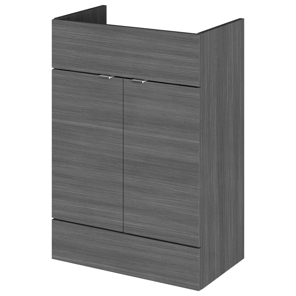 600 Vanity Unit (355Mm Deep) - Grey Woodgrain