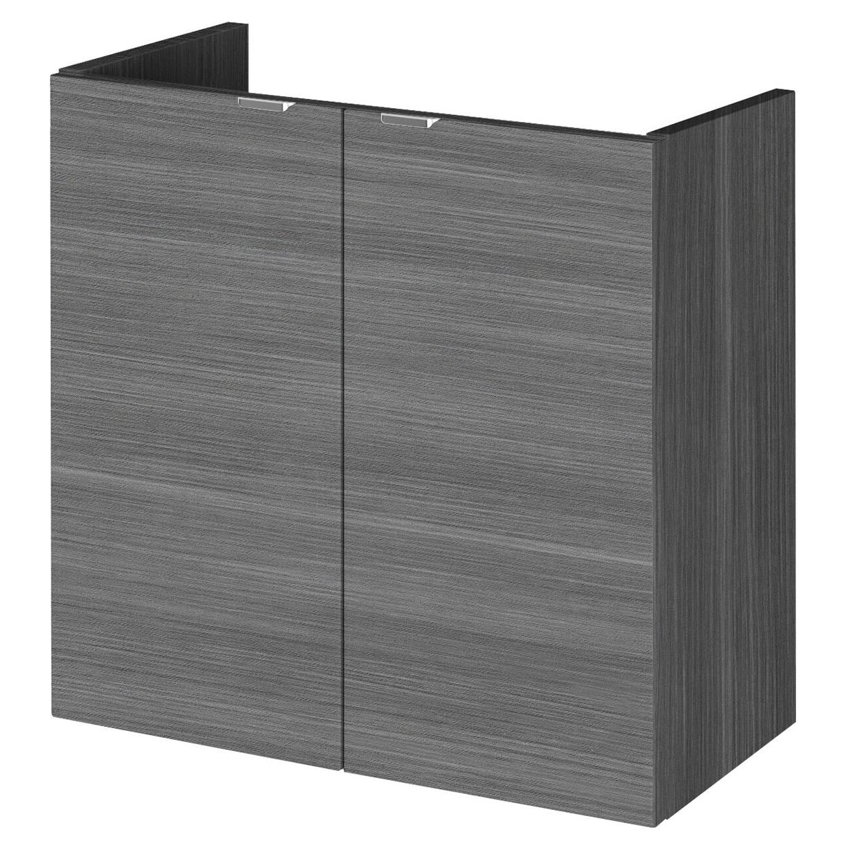 500 2-Door Wall Hung Unit - Grey Woodgrain