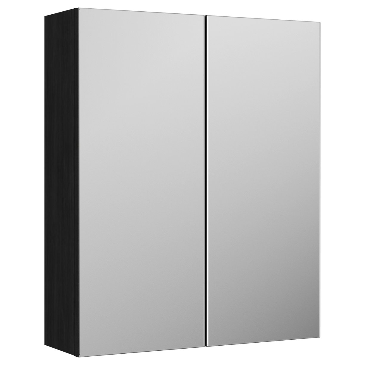 600mm Mirror Unit (50/50) - Charcoal Black