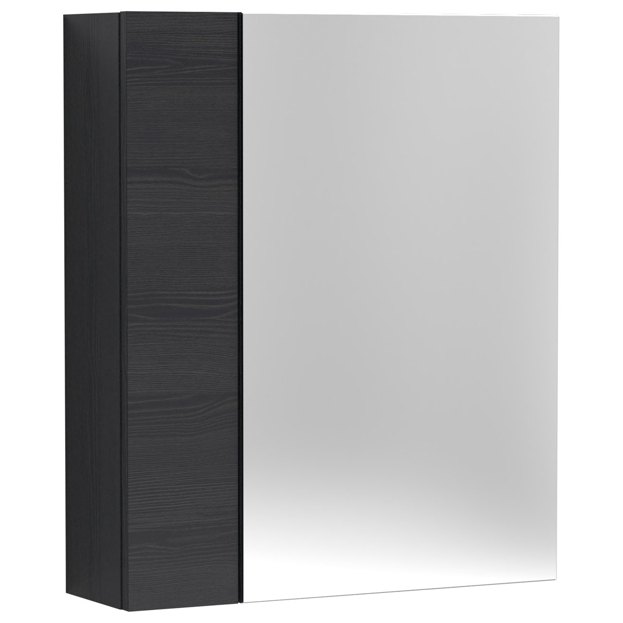 600mm Mirror Unit (75/25) - Charcoal Black