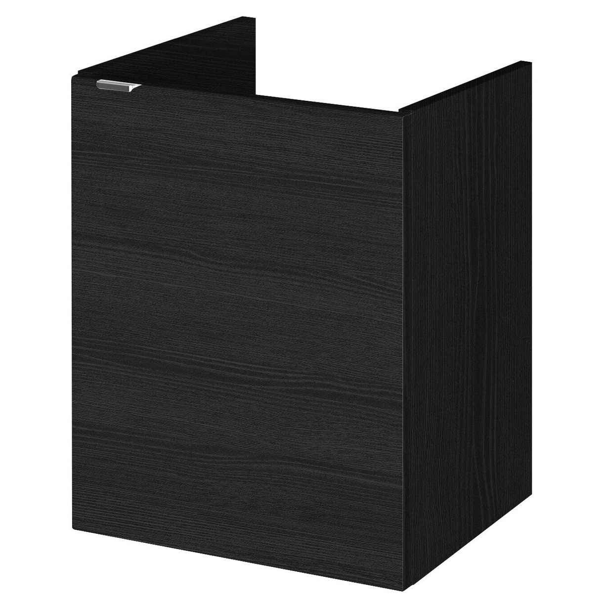 400 1-Door Wall Hung Unit - Black Woodgrain