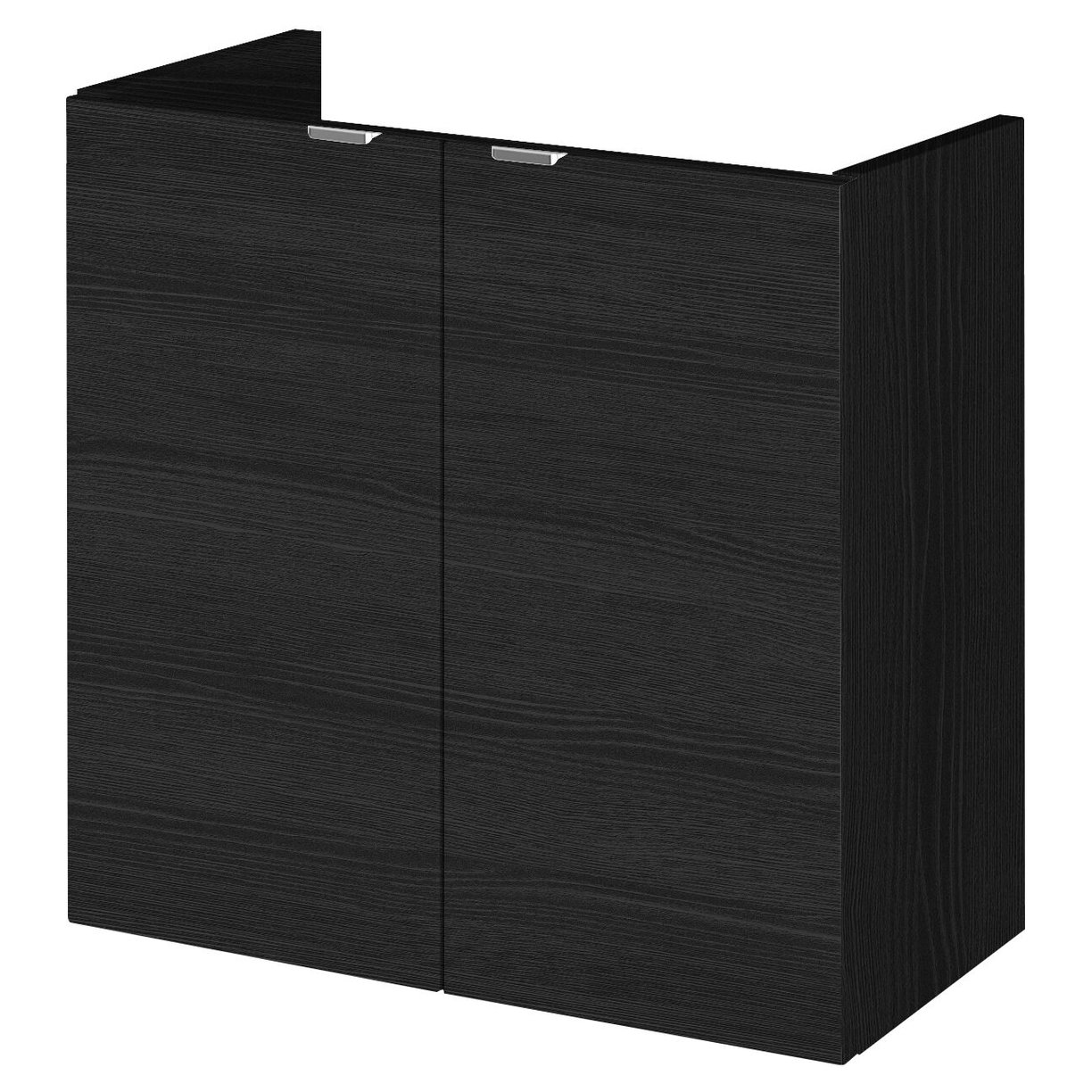 500 2-Door Wall Hung Unit - Black Woodgrain