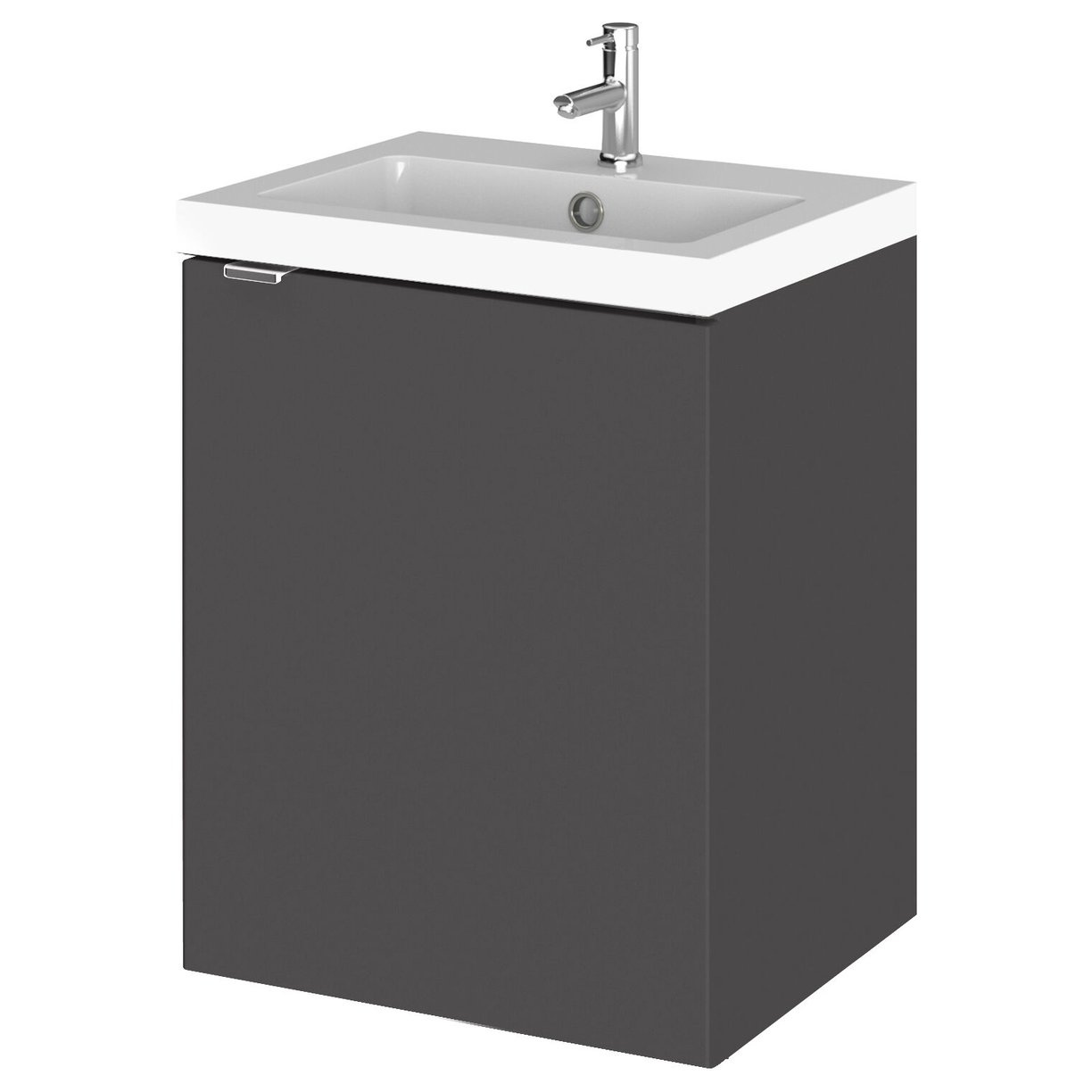 400 1-Door Wall Hung Unit - Gloss Grey