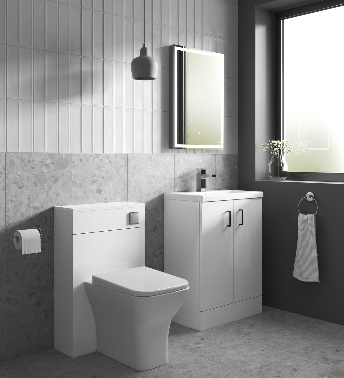 500 FS 2-Door Vanity & Polymarble Basin