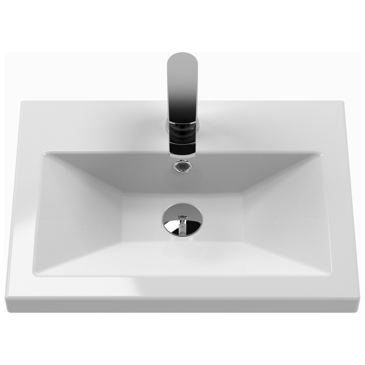 500mm FS 2-Door Vanity & Ceramic Basin - Satin Grey