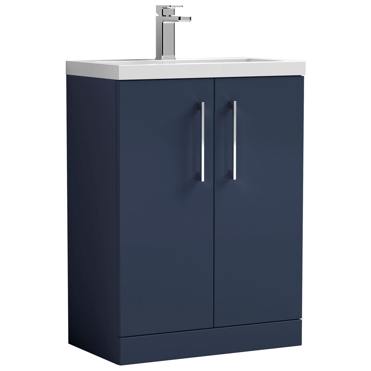 600mm Fs 2-Door Vanity & Polymarble Basin - Indigo Blue