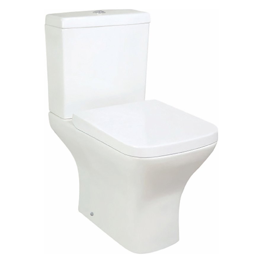 Porto Rimless WC Pan, Cistern & Soft Close Seat
