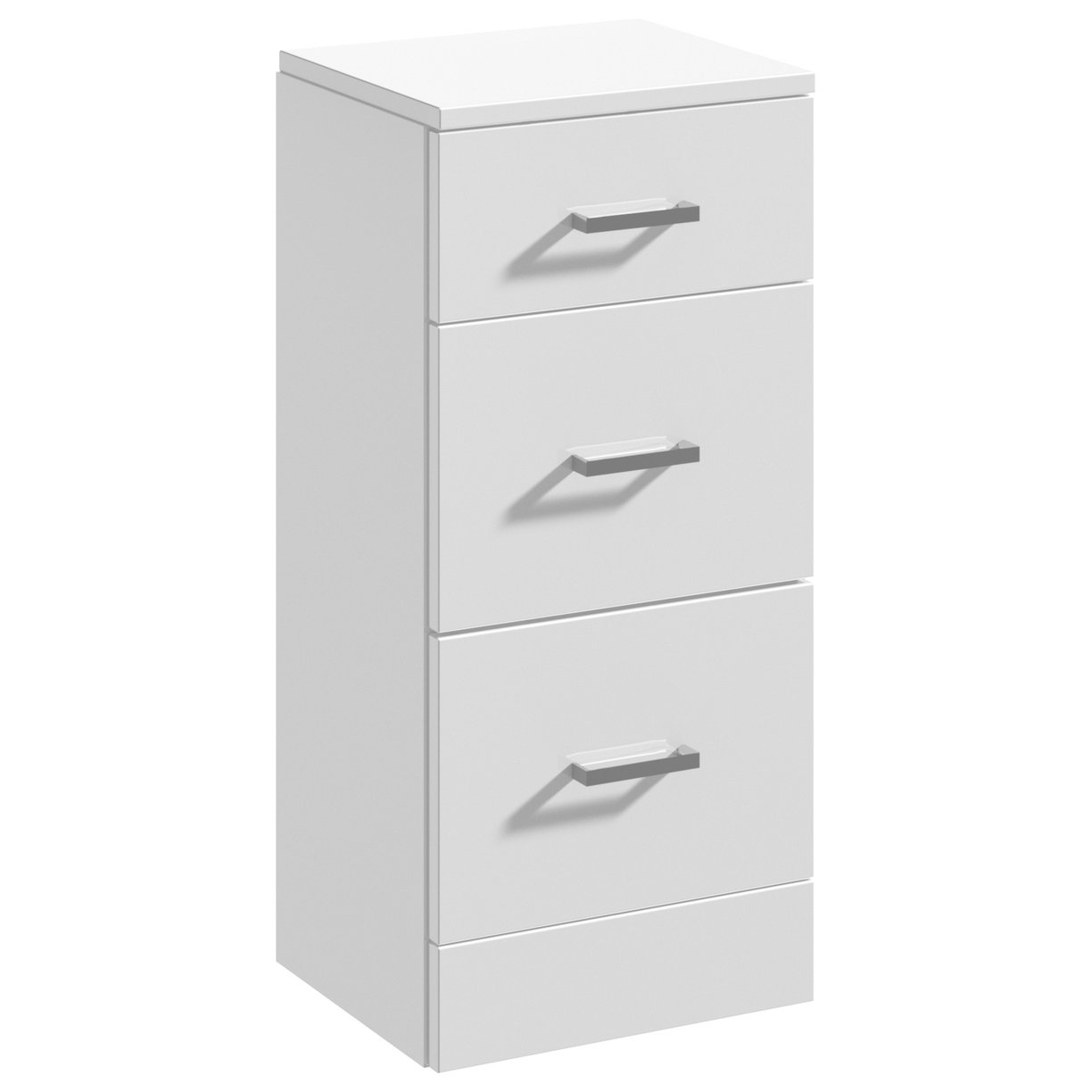 350 x 300mm 3-Drawer Unit - Gloss White