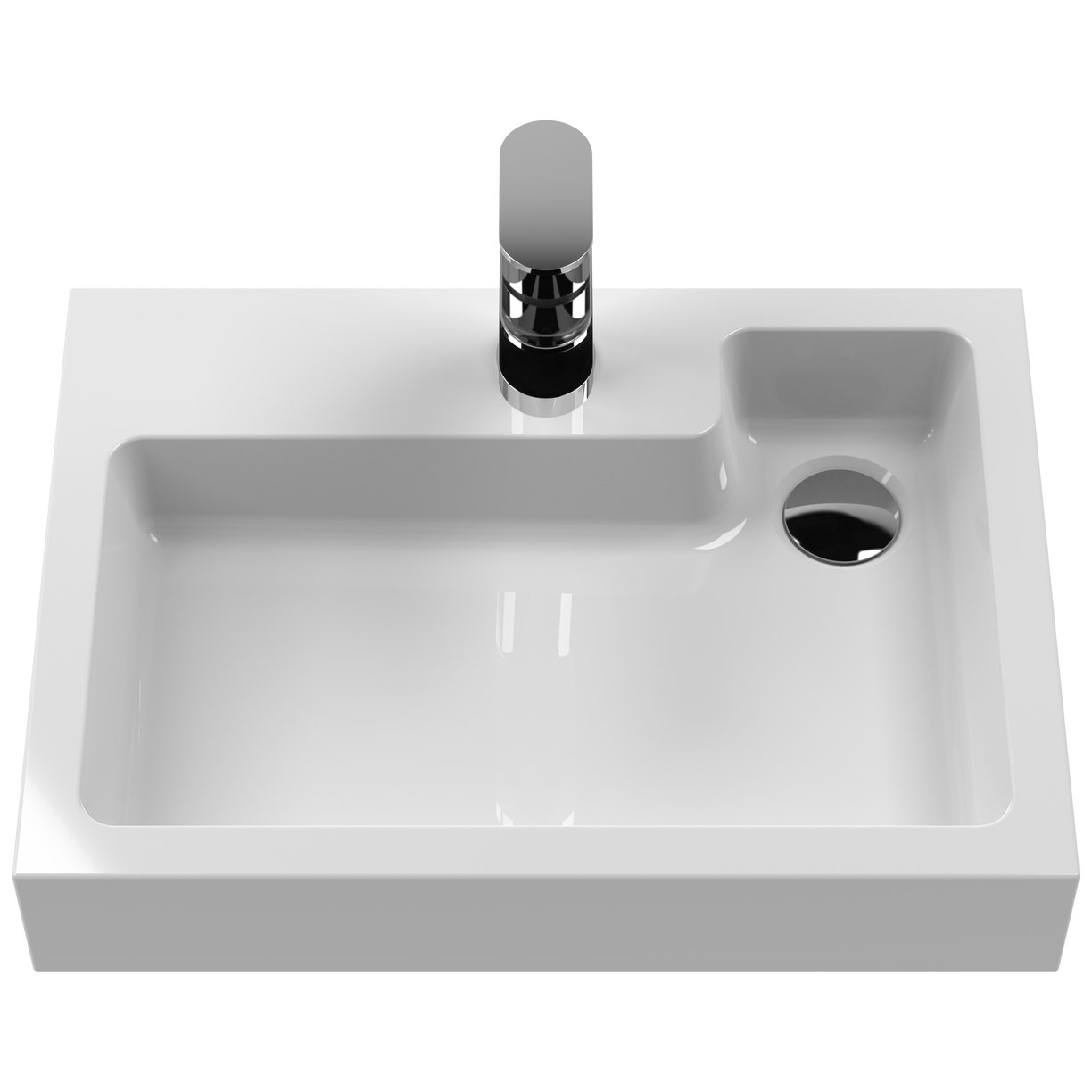 500mm Basin & WC Unit - High Gloss White