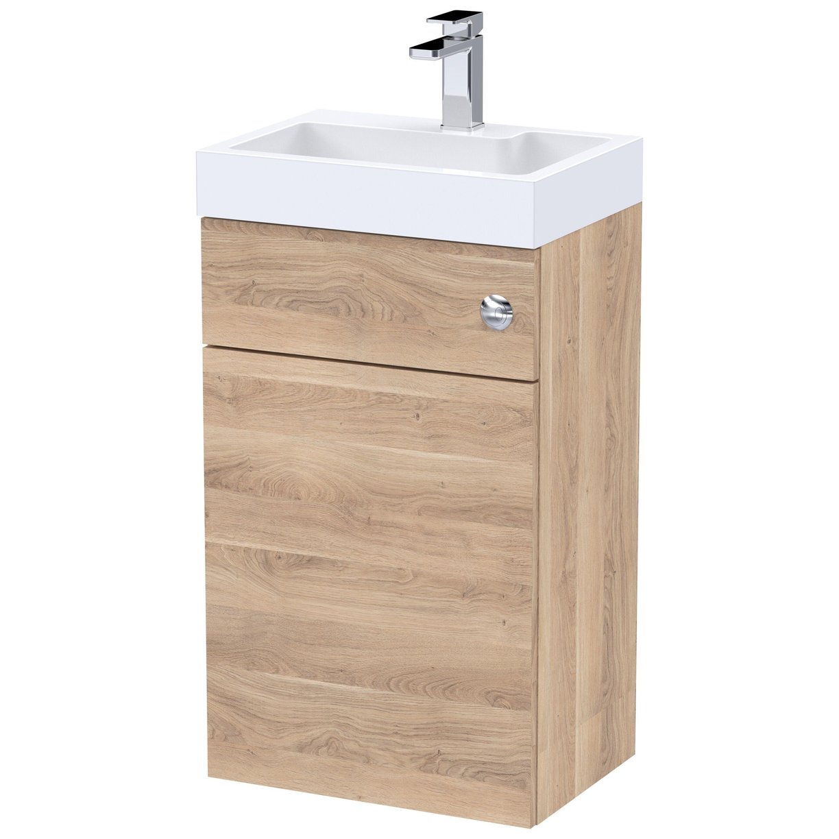 500mm W.C. / Basin Unit (Inc Cistern & Basin) - Bleached Cuneo Oak