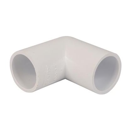 21.5MM OVERFLOW SOLVENT WELD 90 DEG BEND  WHITE