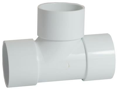 40MM 90 DEGREE SOLVENT WELD TEE WHITE DT15-W