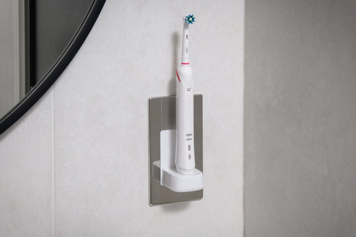 Polished Steel (Chrome Effect) Frame for Toothbrush Charger (PV10)