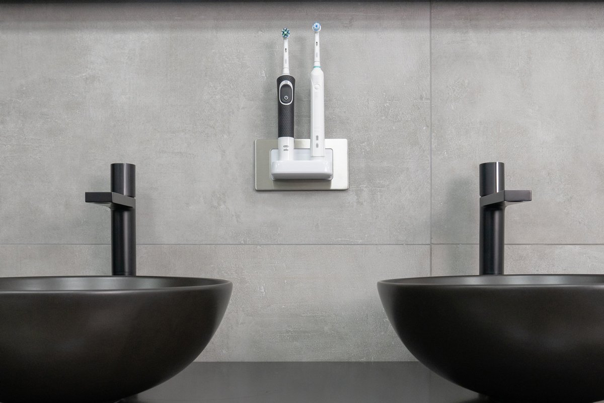 Brushed Steel Front Plate for Toothbrush Chargers (PV11 & PV12)