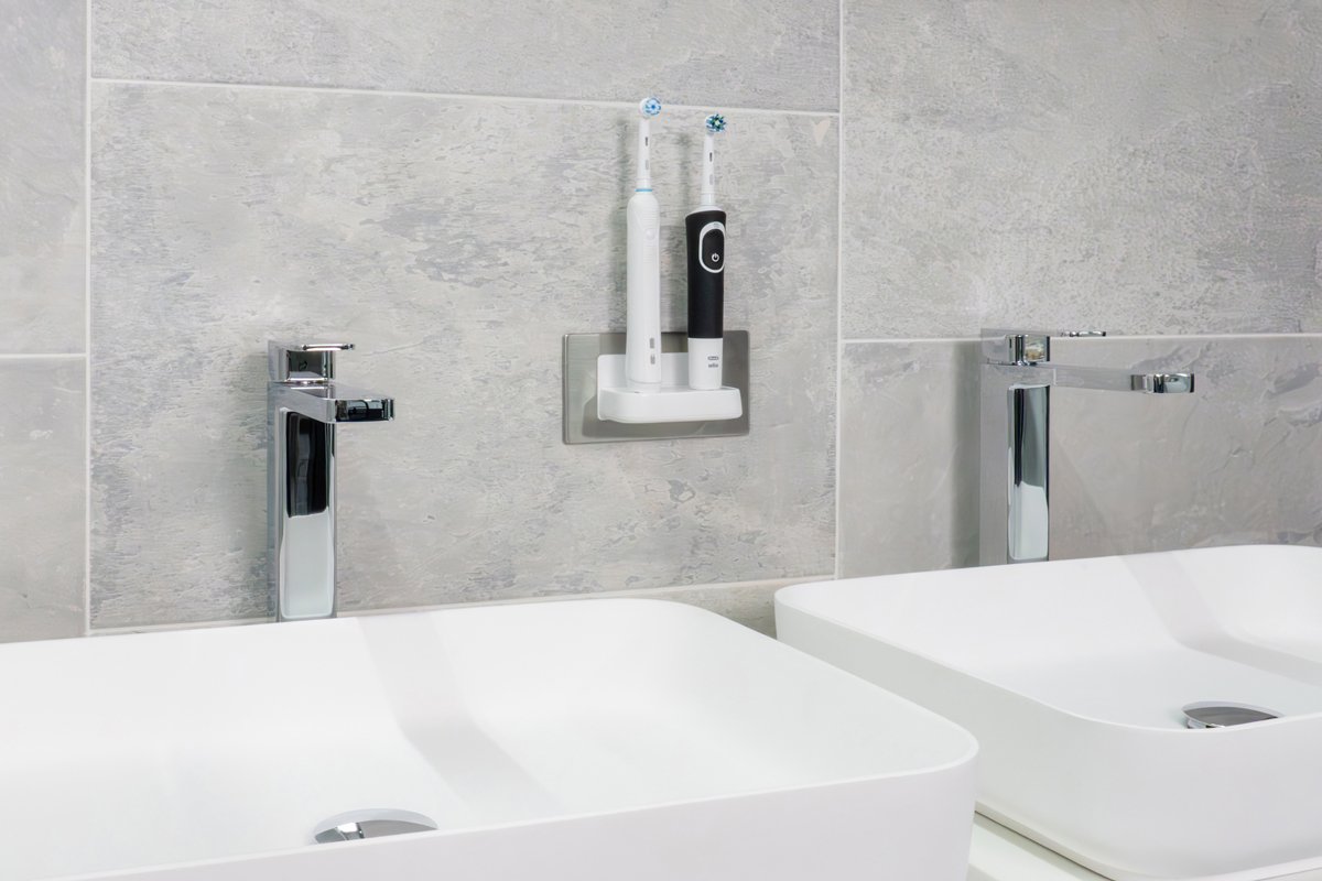 Polished Steel (chrome effect) Front Plate for Toothbrush Chargers (PV11 & PV12)