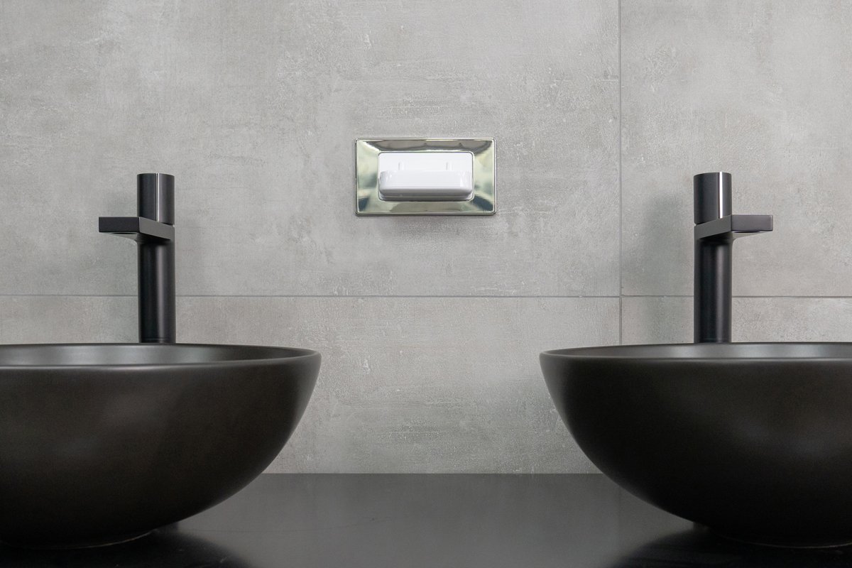 Polished Steel (chrome effect) Front Plate for Toothbrush Chargers (PV11 & PV12)