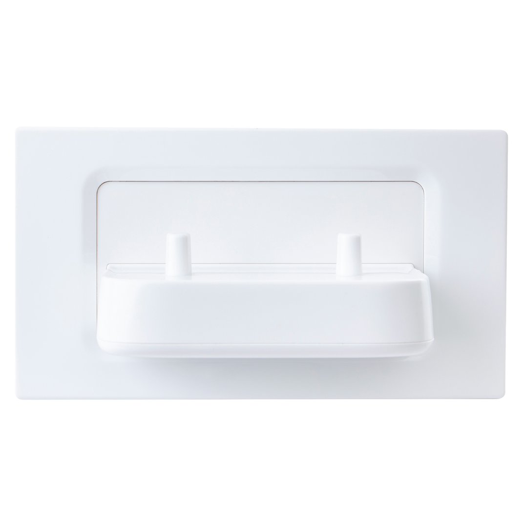 In-Wall Twin Electric Toothbrush Charger - White