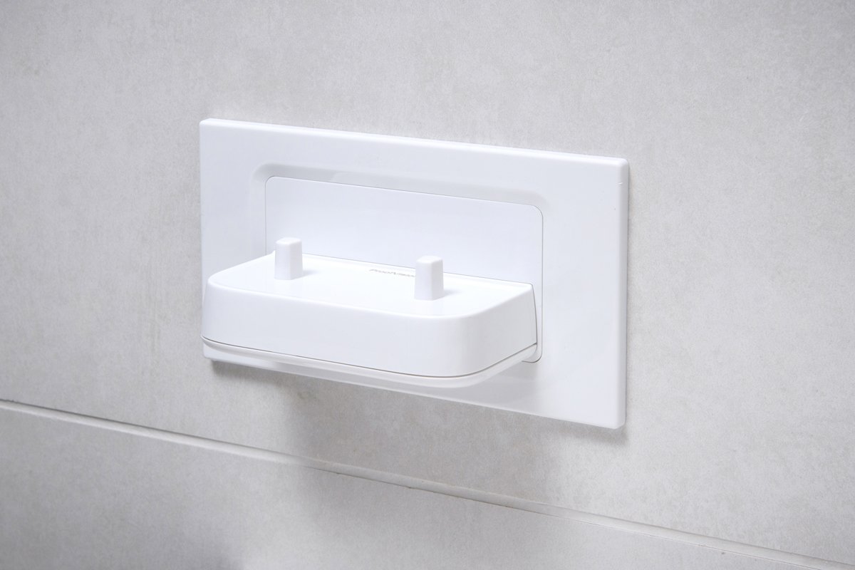 In-Wall Twin Electric Toothbrush Charger - White