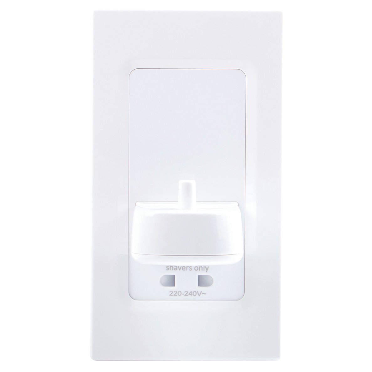 In-Wall Electric Toothbrush Charger and Shaver Combo - White