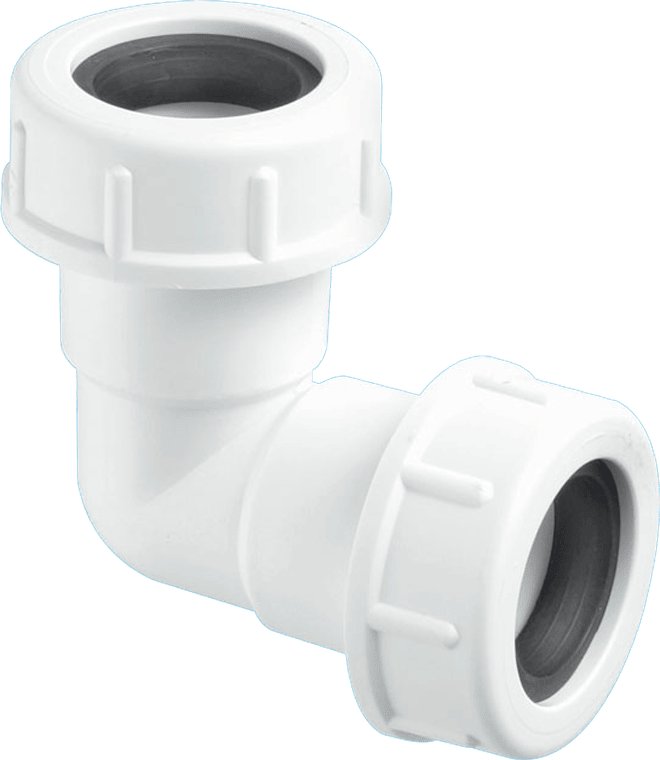 McAlpine overflow elbow uni 19/23mm R2M