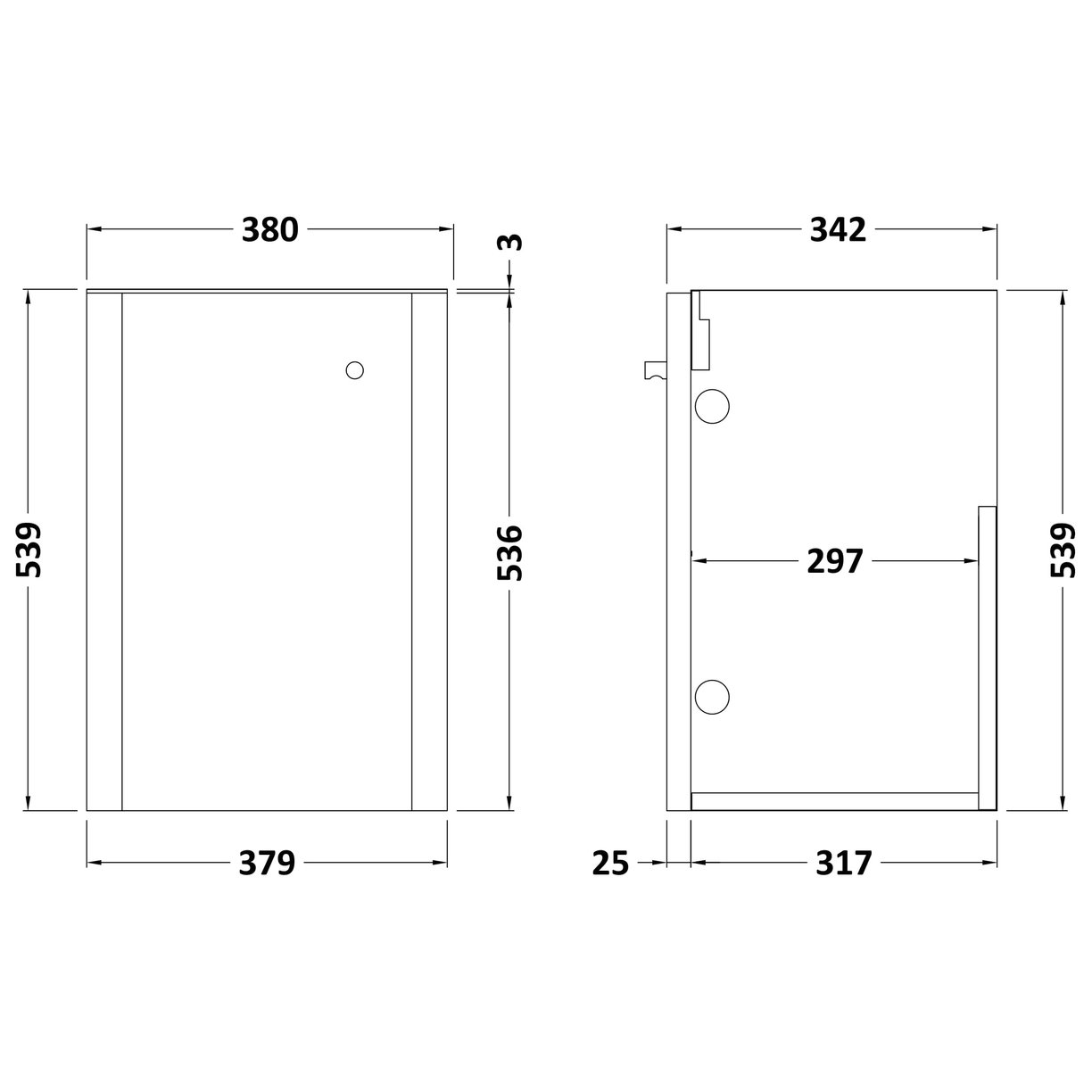 400mm Wall Hung 1-Door Unit - Satin Green