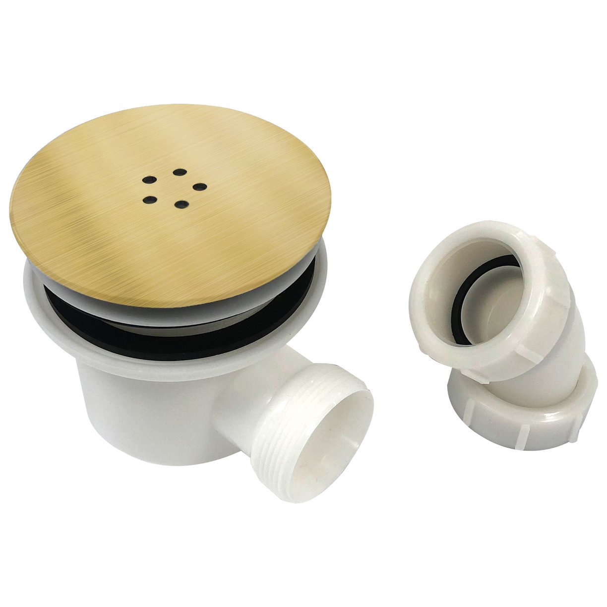 90mm Fast Flow Waste Brushed Brass