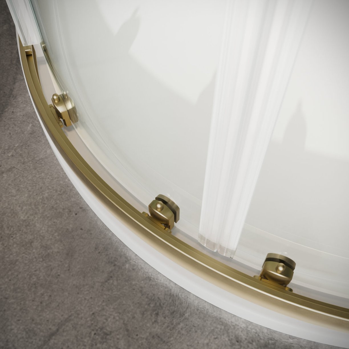 Brushed Brass 6mm  800mm Double Door Quad (1900mm)