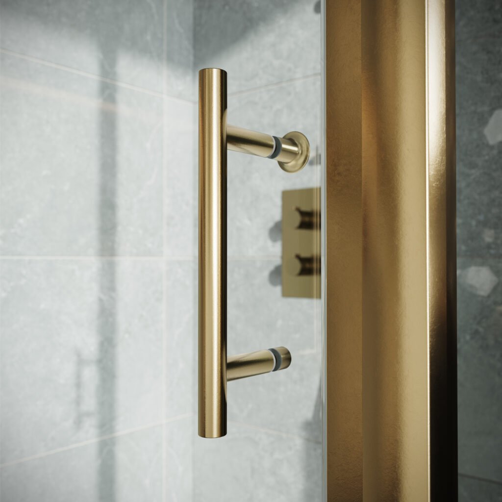 Brushed Brass 6mm  1000mm Sliding Door  (1900mm)