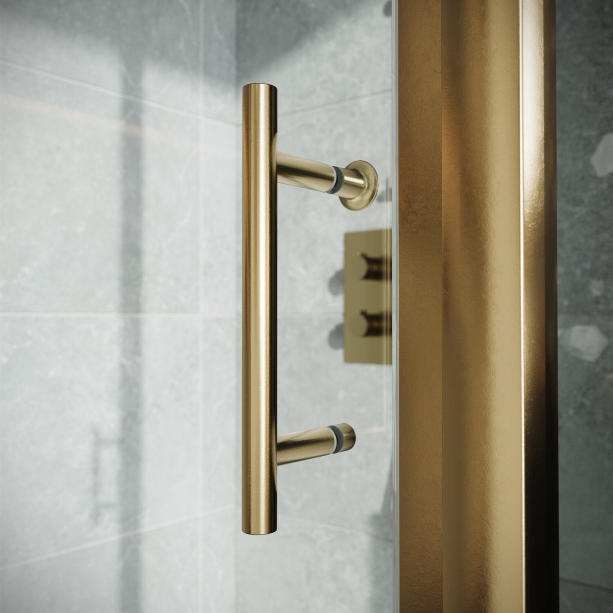 Brushed Brass 6mm  800mm Pivot Door (1900mm)