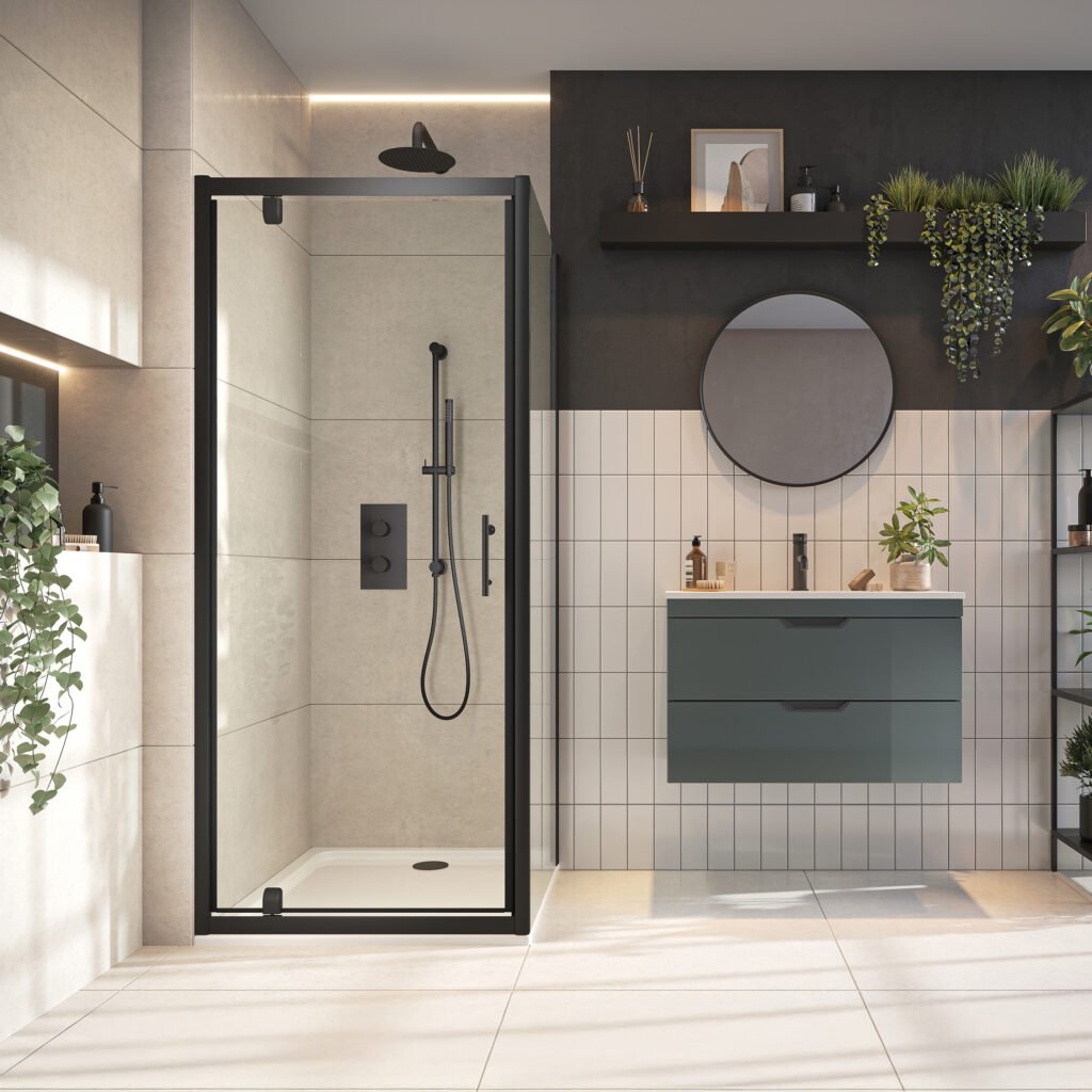 Scudo 6mm Black Glass 700mm Side Panel (1850mm)